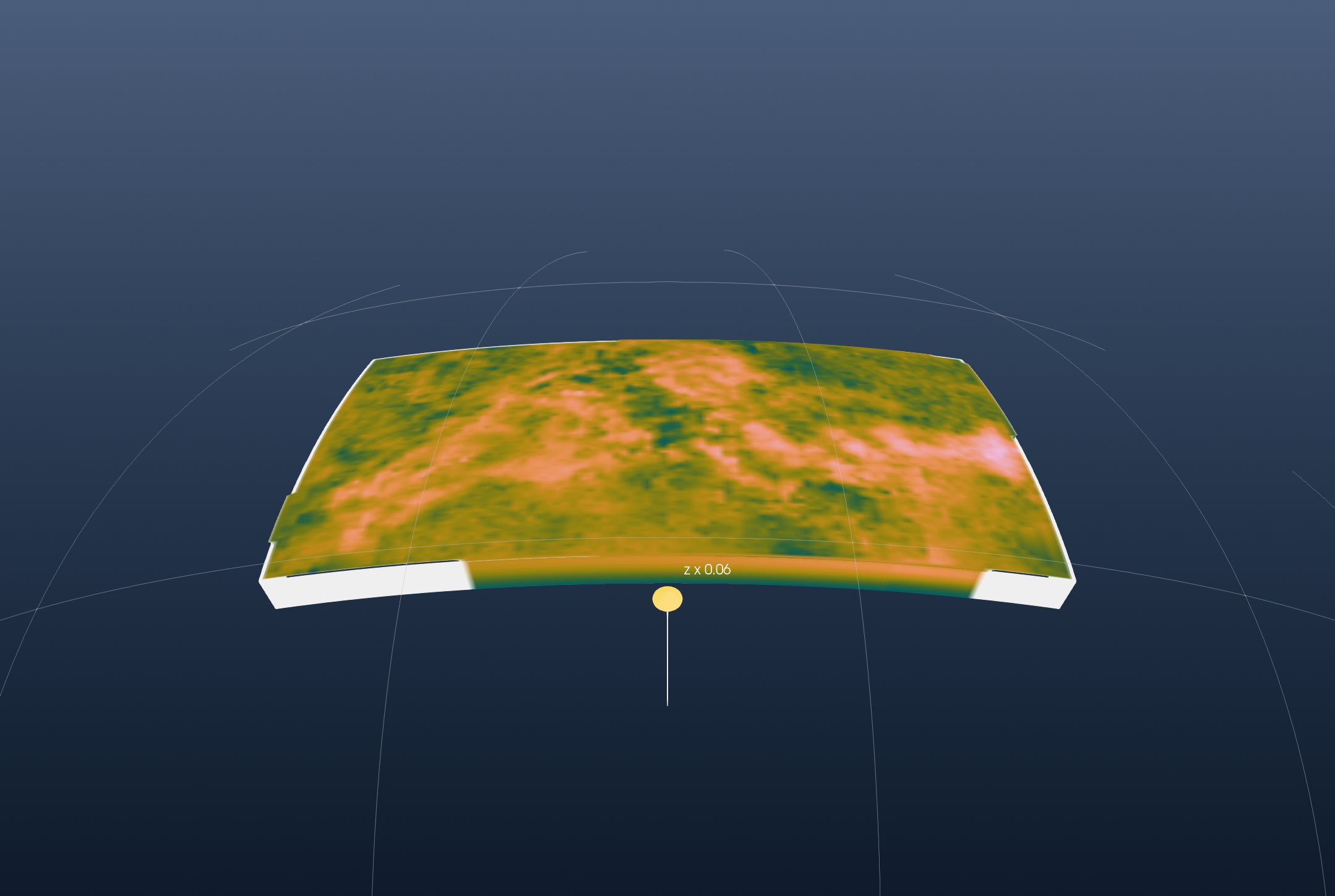 The MeRE2020 model as a block, coloured by shear-wave velocity