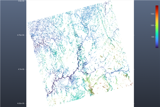wse of a Raster 250 m tile over northern Portugal