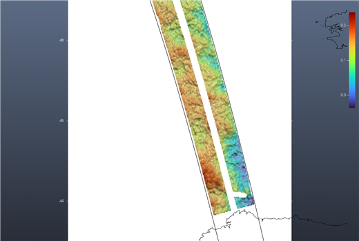 ssha_karin of pass 432, crossover correction applied